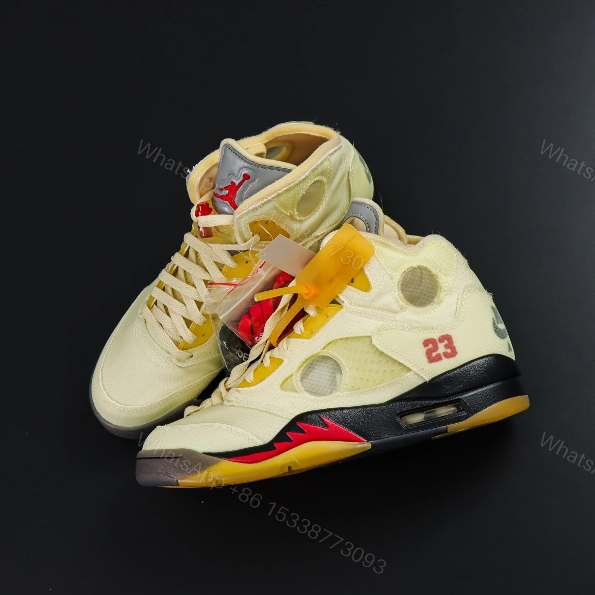 View 7 of Air Jordan 5 Retro Off White Sail Reps