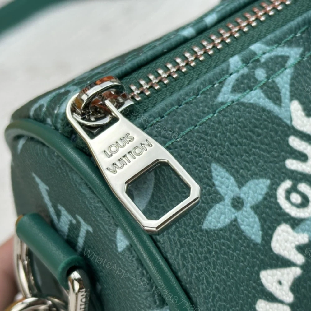 View 6 of Louis Vuitton Keepall Bandoulière 25 Monogram Green 25Cm