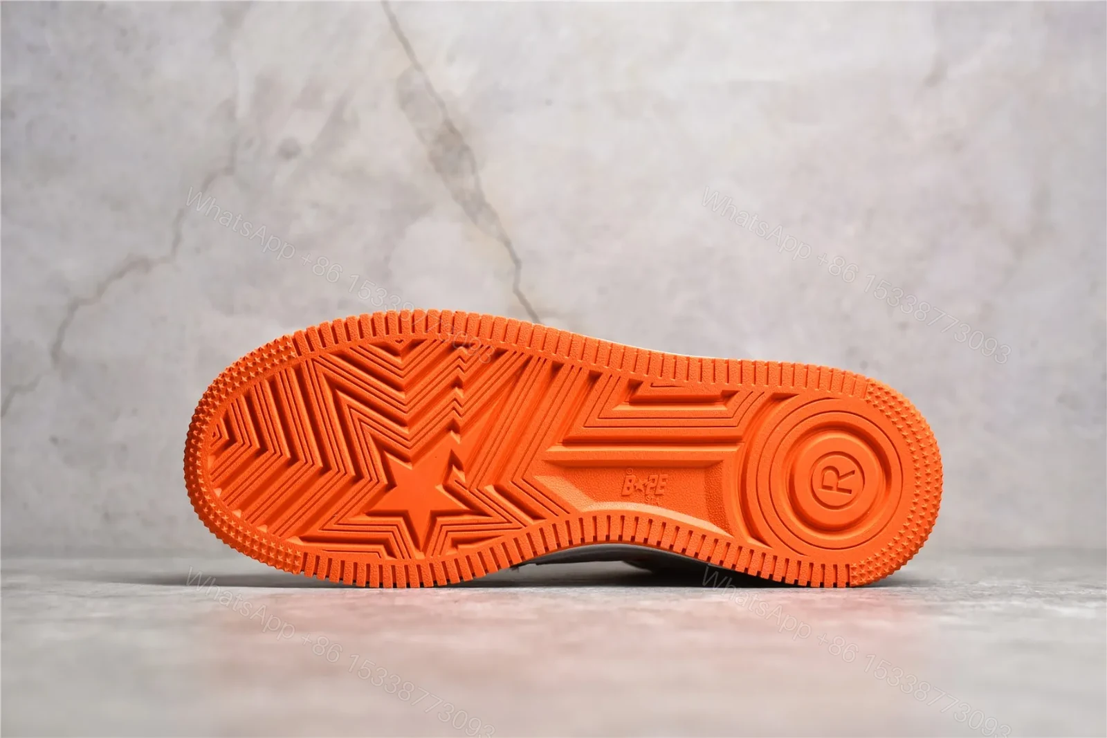 View 9 of A Bathing Ape Bapesta White Orange Reps