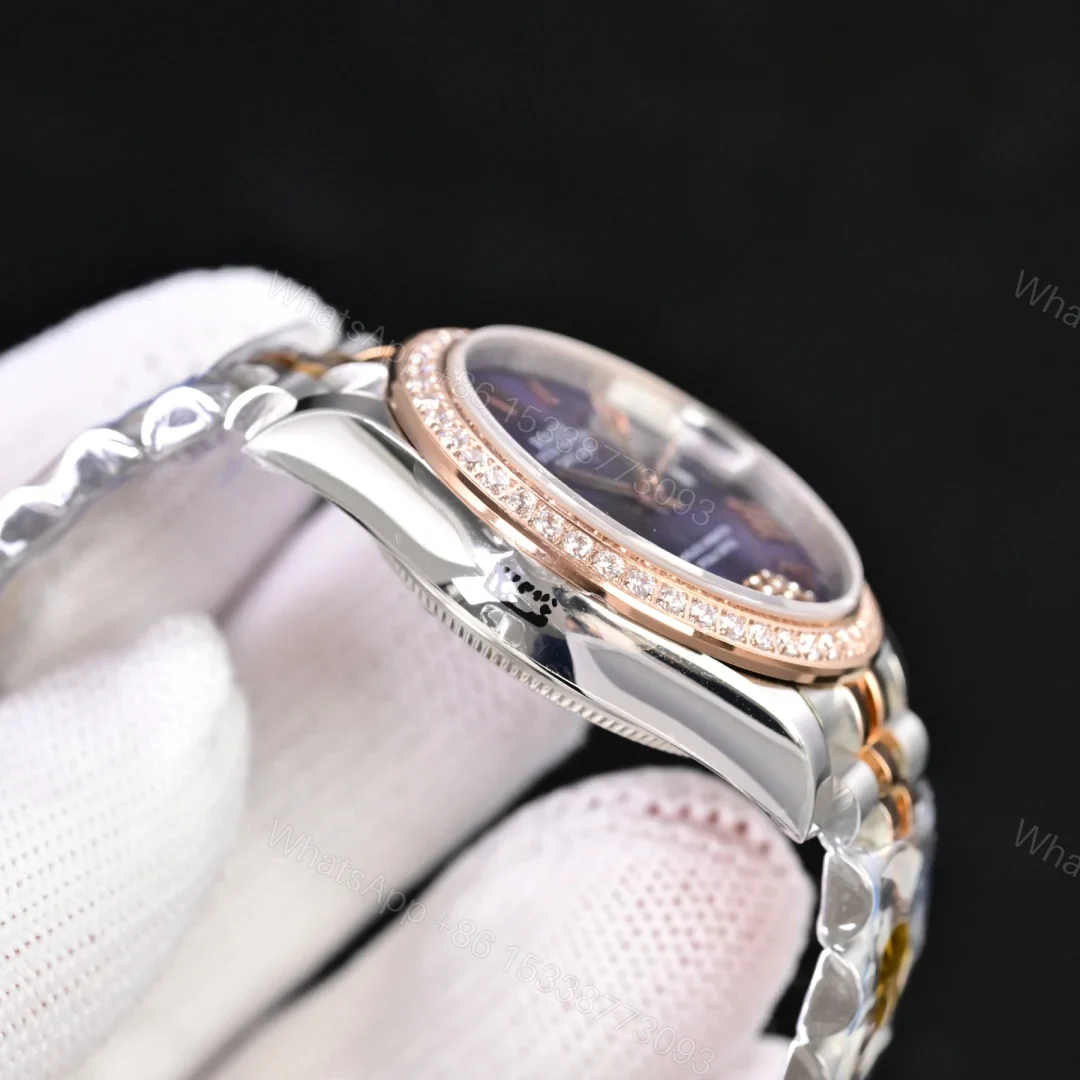 View 4 of Rolex Datejust 31 Stainless Steel Rose Gold Diamond Aubergine – Roman Dial Jubilee 278381RBR-0020