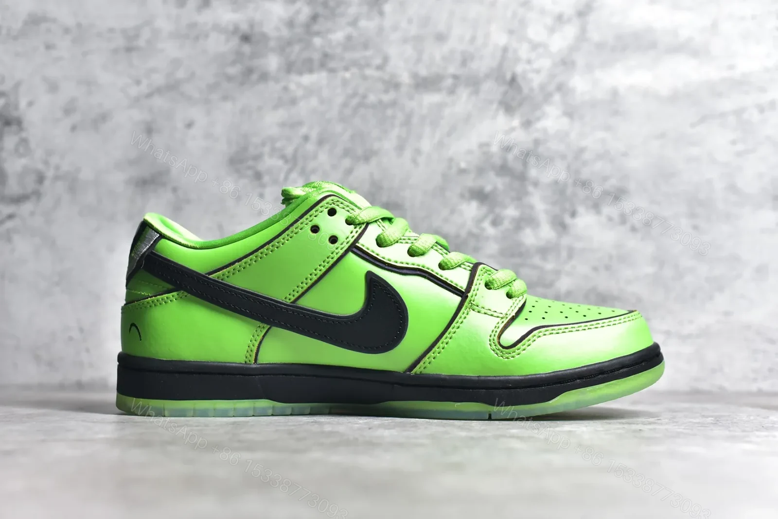 View 3 of Nike SB Dunk Low x Powerpuff Girls Green Replica