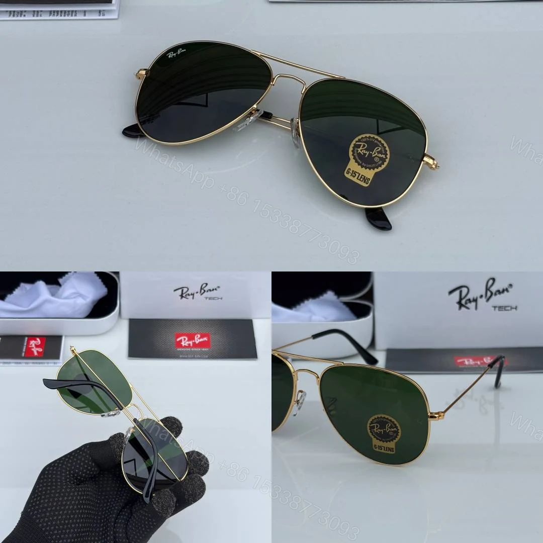 View 2 of First Copy Rayban 3026 Golden Green Glass Quality