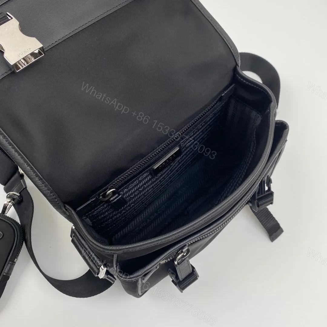 View 2 of MESSENGER BAG 22 IN BLACK RE-NYLON
