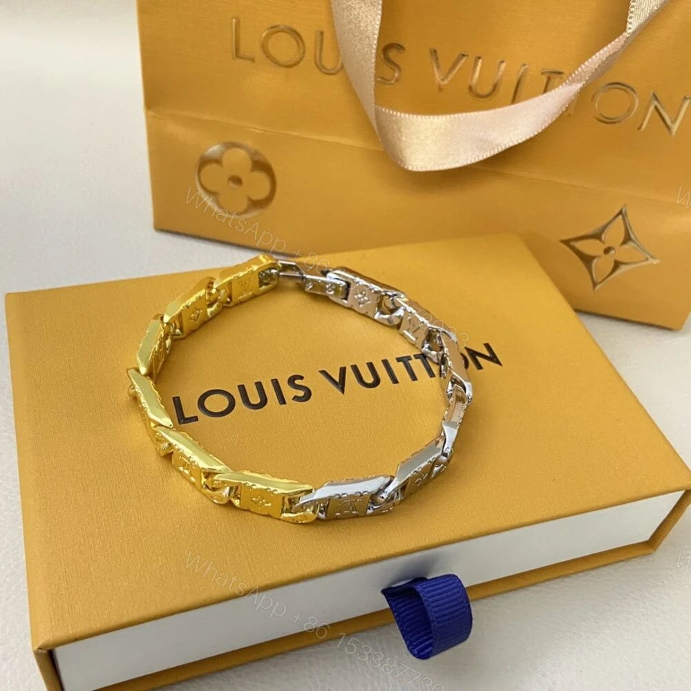 View 2 of Louis Vuitton Monogram Tied Up Bracelet Gold And Silver M1306L