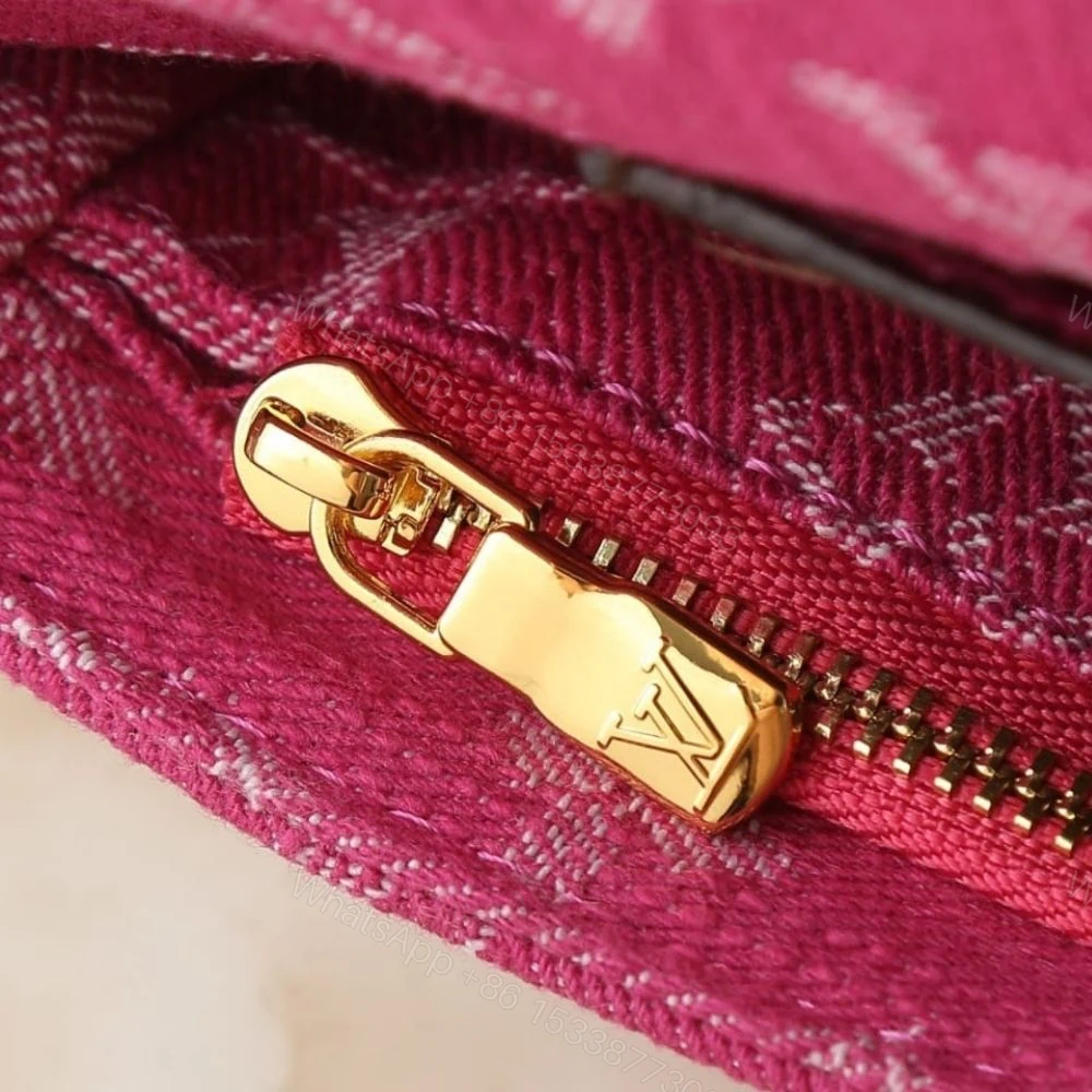 View 7 of Louis Vuitton Wallet On Chain Ivy Monogram Denim Fuchsia 23Cm