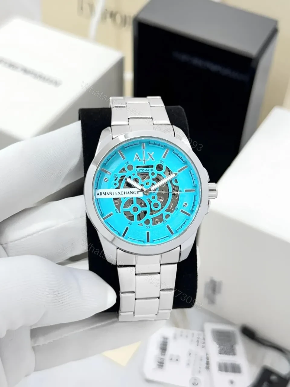 View 2 of Armani Exchange Hampton Automatic Tiffany Blue