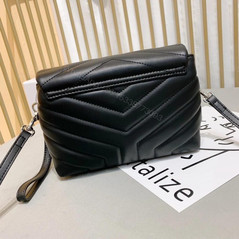 View 6 of Saint Laurent Loulou Toy Strap Bag In Quilted Y Black 20Cm 678401DV7061000