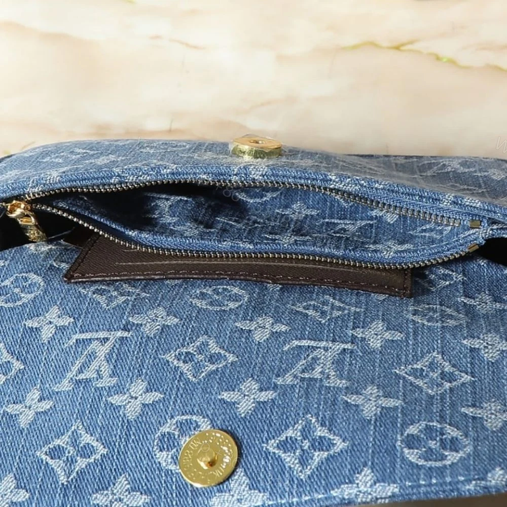 View 6 of Louis Vuitton Wallet On Chain Ivy Monogram Denim Blue 23Cm