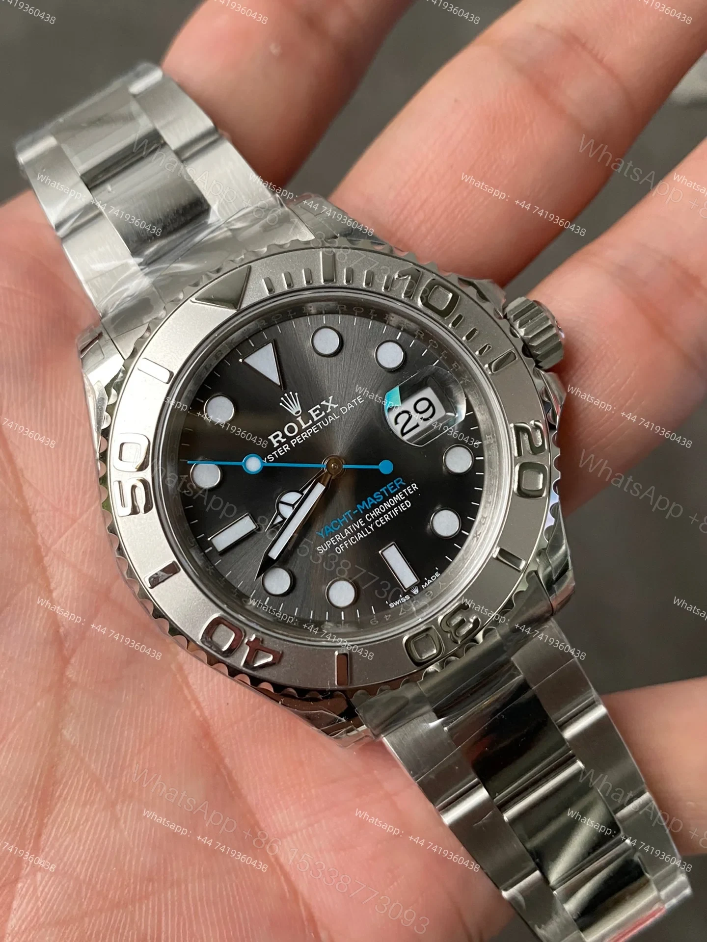 View 5 of Rolex Yacht-Master M126622-0001 1:1 Replica Rhodium Slate Grey Dial 40MM 3235 Movement Super Clone Watch