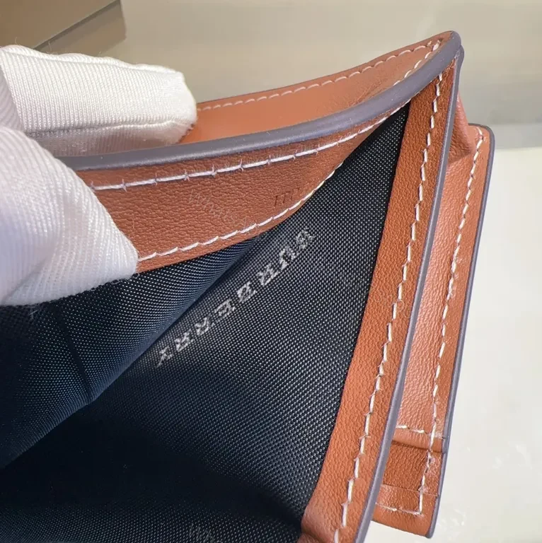 View 8 of Cognac Burberry Heritage Wallet: Classic Plaid, Slim Bi-Fold