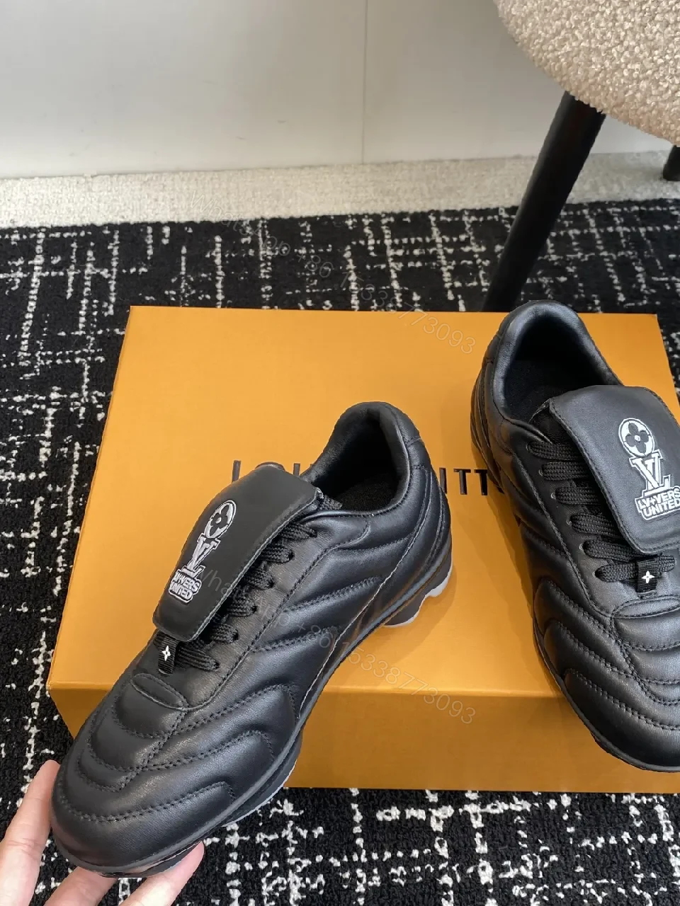 View 6 of Quilted High-Top Sneakers: Luxury Designer-Inspired Comfort
