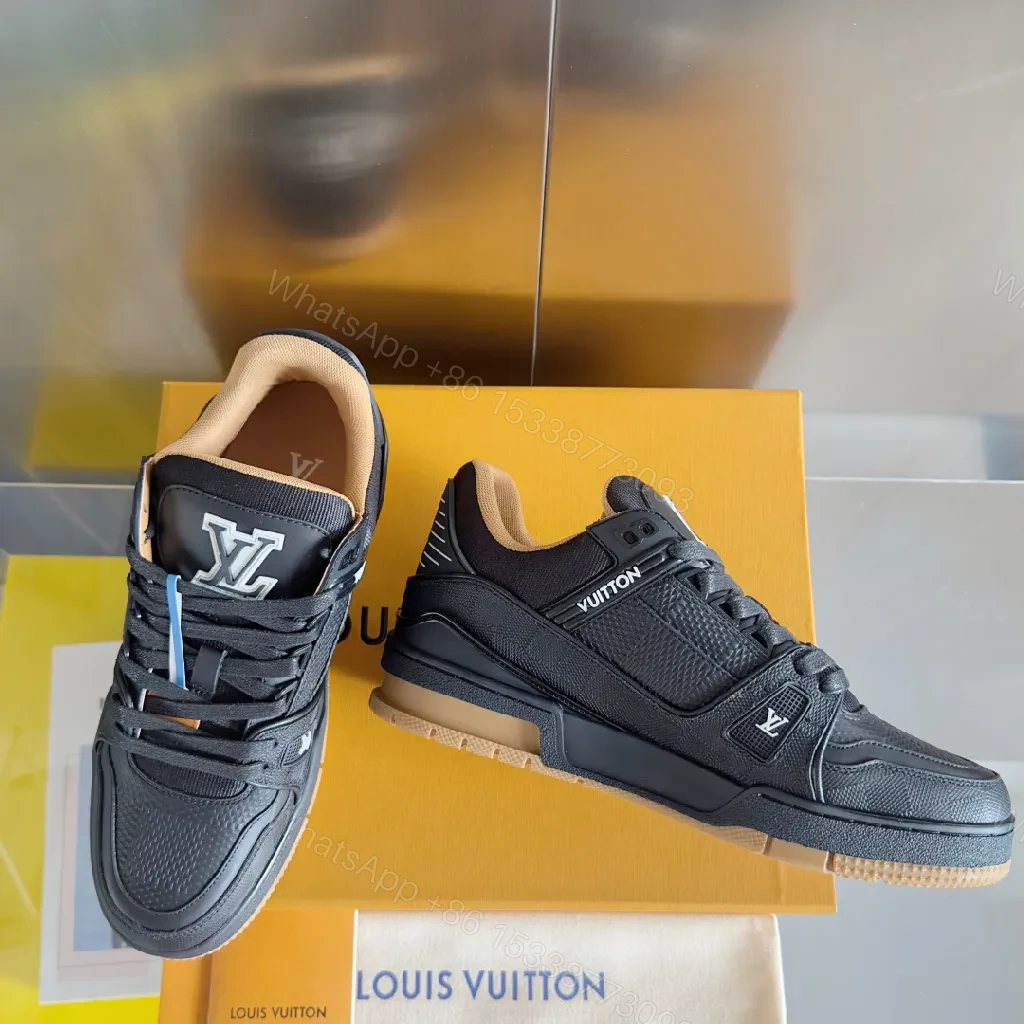 Black Leather Mesh Runner: Luxe, Versatile, Cushioned Comfort Sneakers — view 1