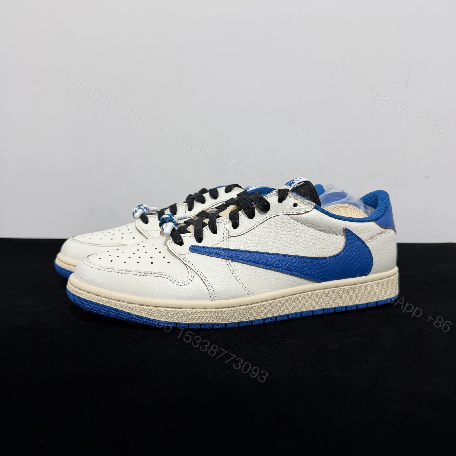 View 8 of Jordan 1 Retro Low OG SP Fragment x Travis Scott Sail Military Blue 2025