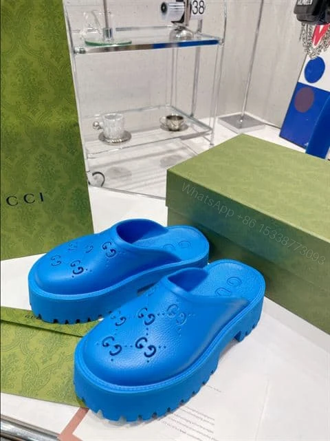 View 5 of GUCCI WONMEN’S PLATFORM PERFORATED G SANDAL – SDG014