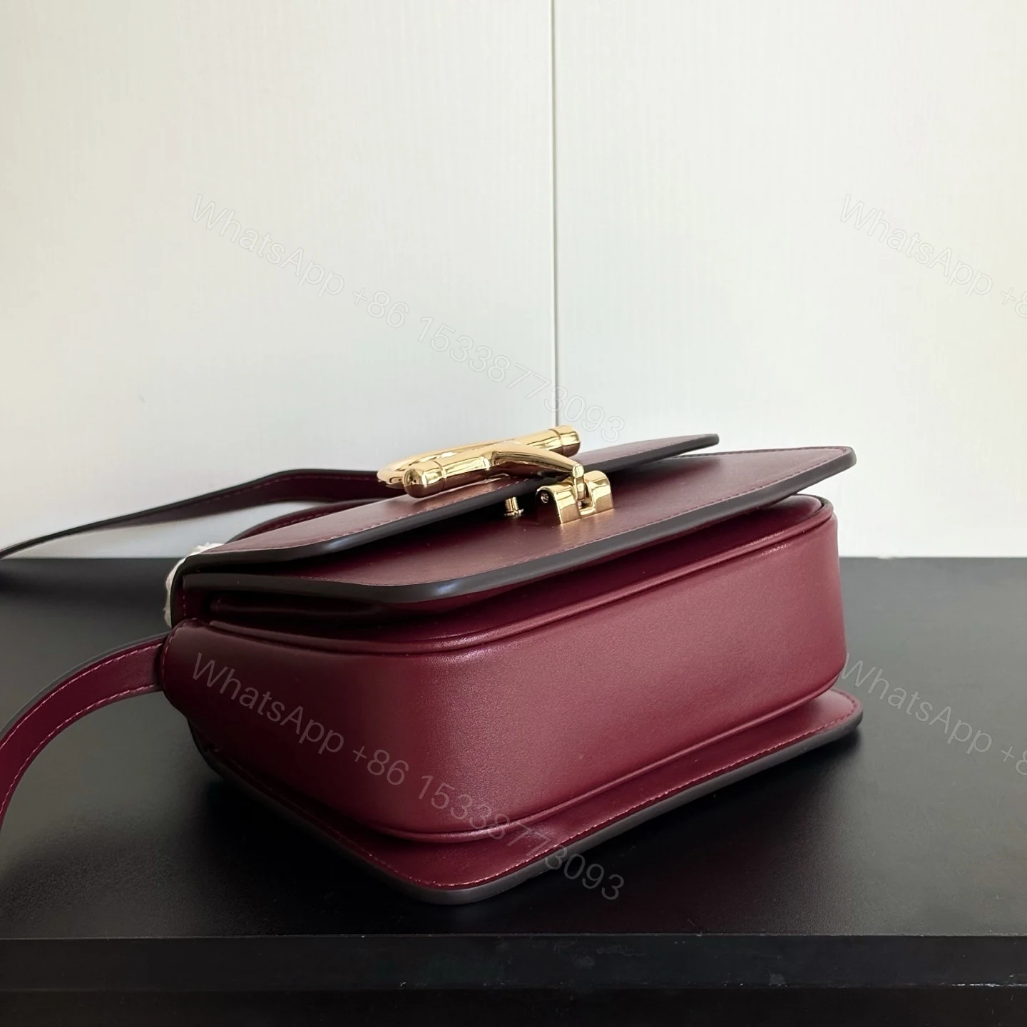 View 4 of Gucci Siena Small Top Handle Bag Burgundy 19Cm