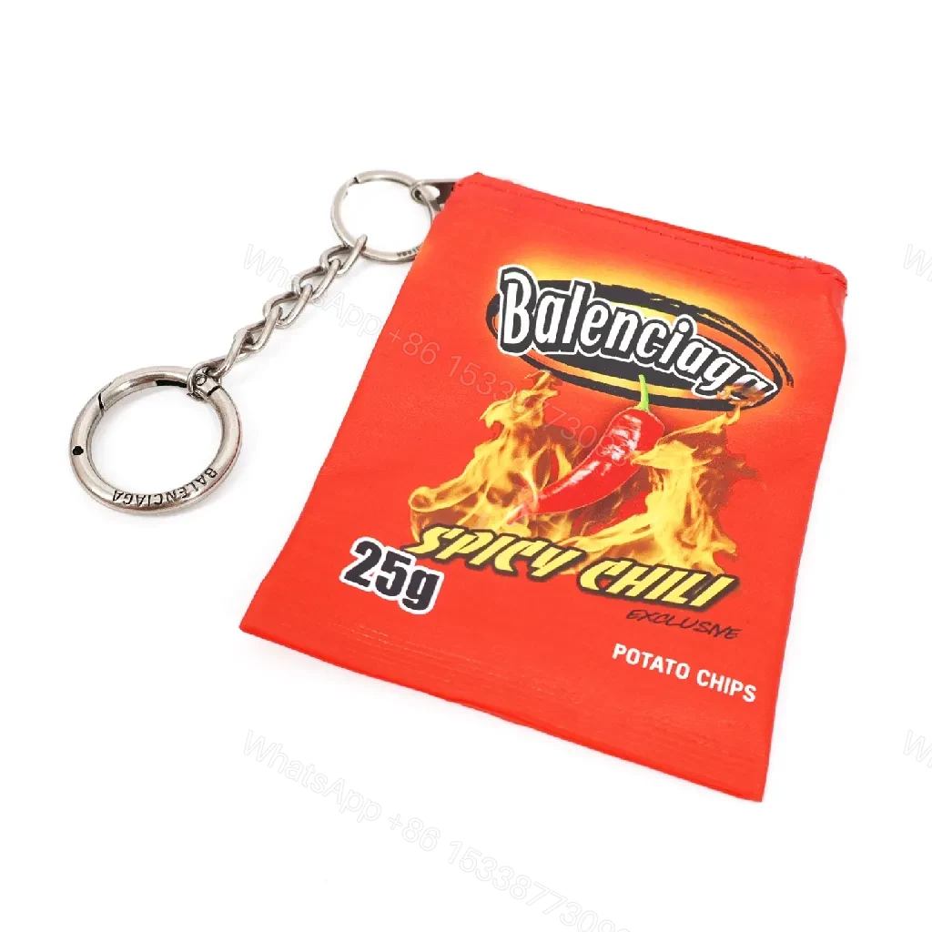 View 6 of Bold Red Mini Pouch Keychain: Street Luxe Utility