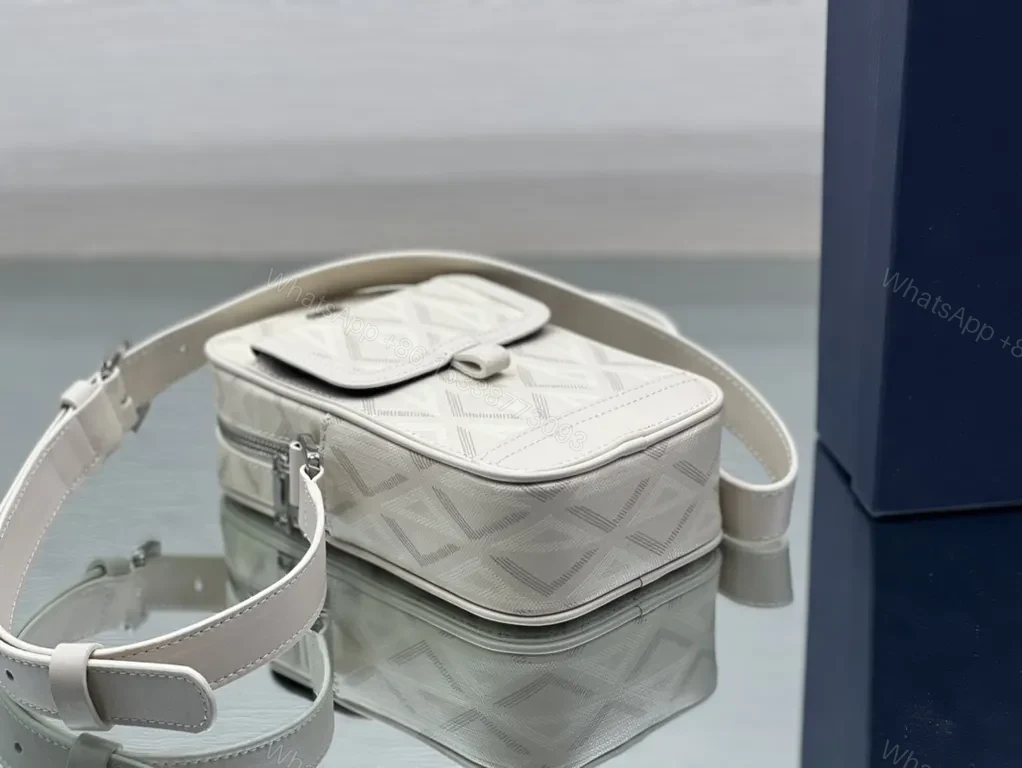 View 3 of Chic Oblique Crossbody Bag: Grey Dior Leather Trim