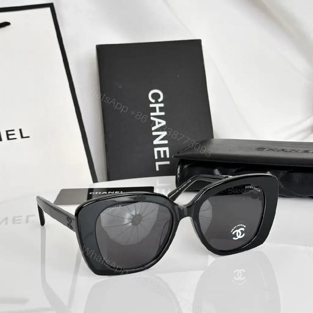 View 7 of Bold Black Acetate Sunglasses — Oversized, Signature Design, UV400 Protection
