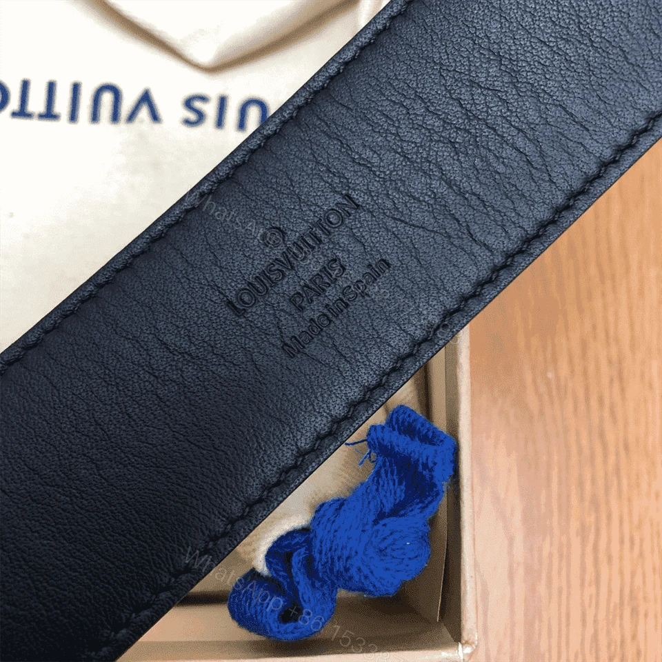 View 7 of LOUIS VUITTON BELT INITIALES DAMIER GRAPHITE BLACK GREY – B30