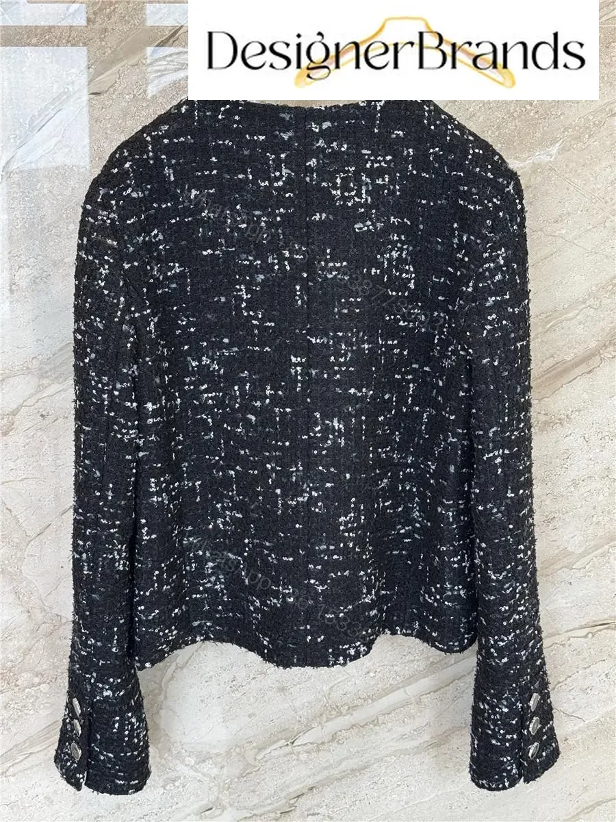 View 8 of Textured Tweed Jacket: Sophisticated City-Chic Style
