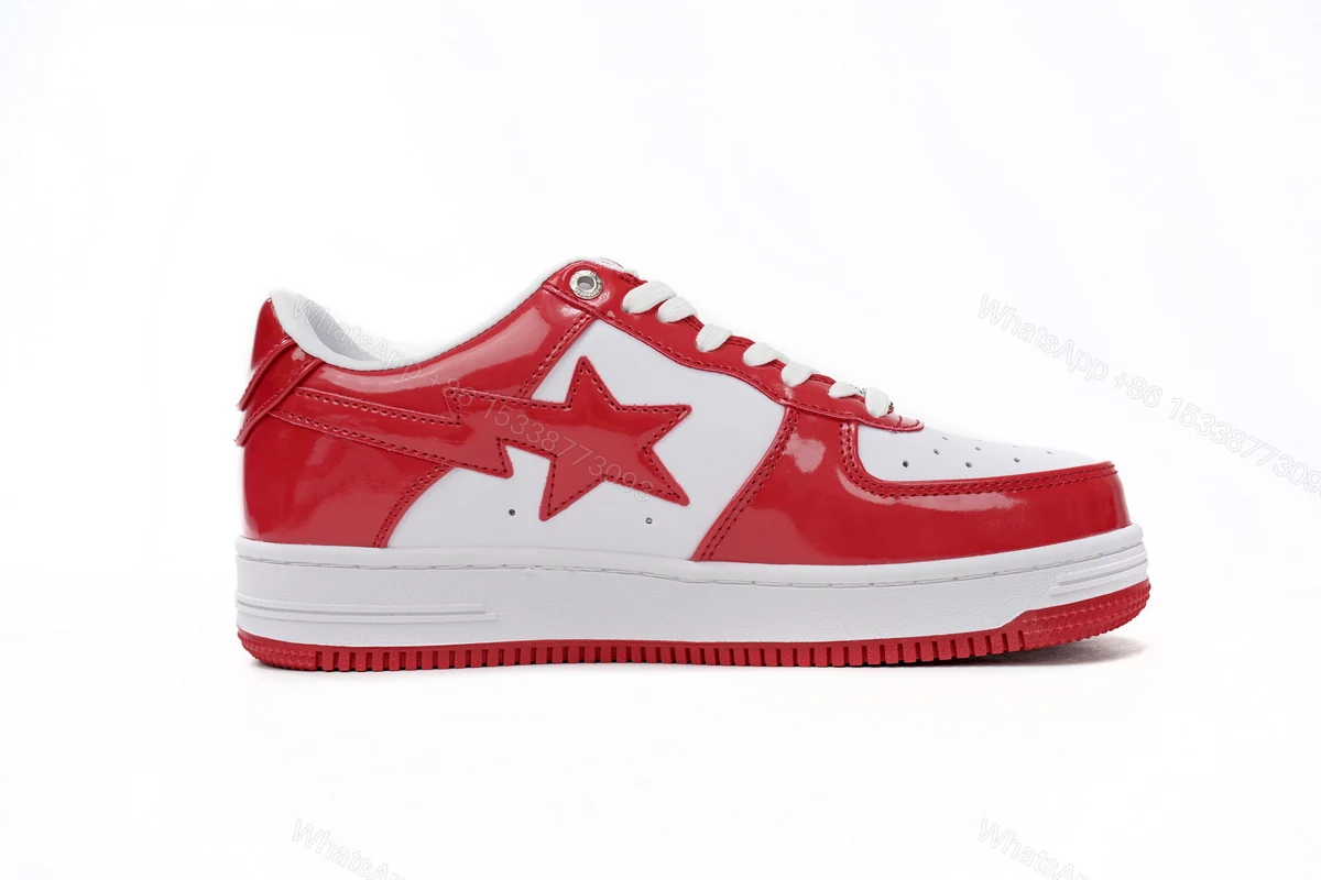 View 2 of Cheap Fake BapeSta Low Red And White Mirror Surface 1170 191 022