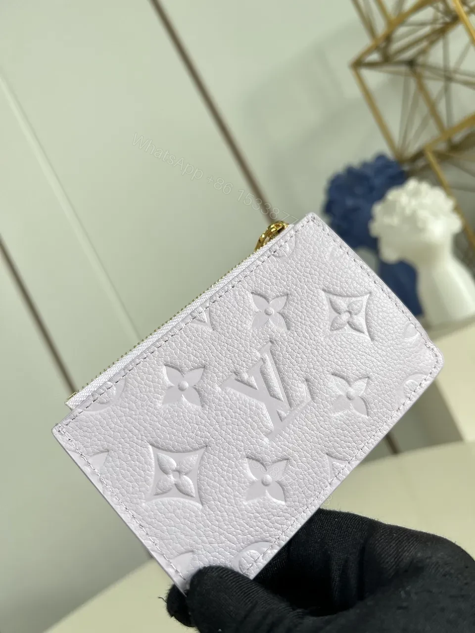 View 5 of Soft Monogram Wallet: Gold LV Charm, Compact Luxury, Leather