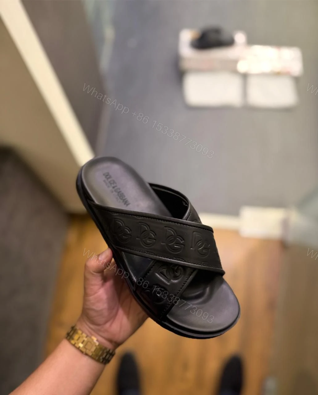 View 3 of FIRST COPY DOLCE GABBANA SLIDES FOR MEN