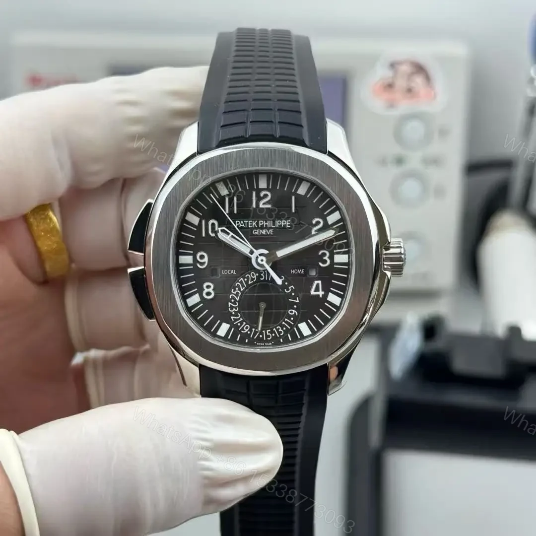 View 4 of Replica Patek Philippe Aquanaut Travel Time Stainless Steel Watch 5164A-001