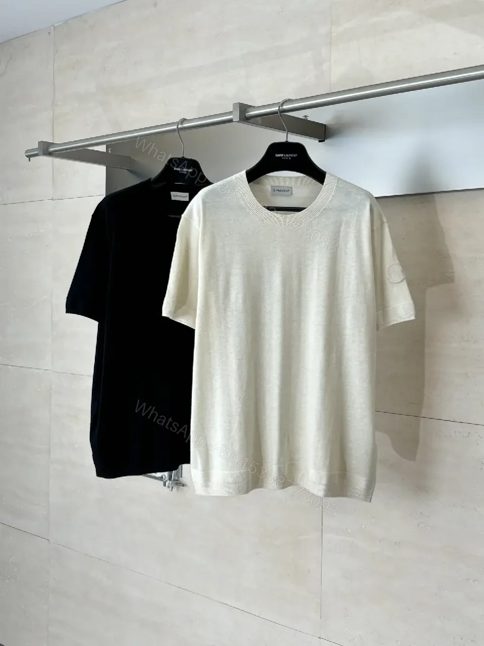 View 8 of White Cotton Minimalist Soft Texture T-Shirt