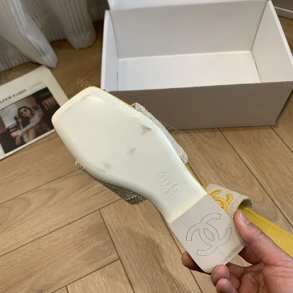 View 7 of Yellow Strap Textured Slide – Designer-Inspired Comfort Slide