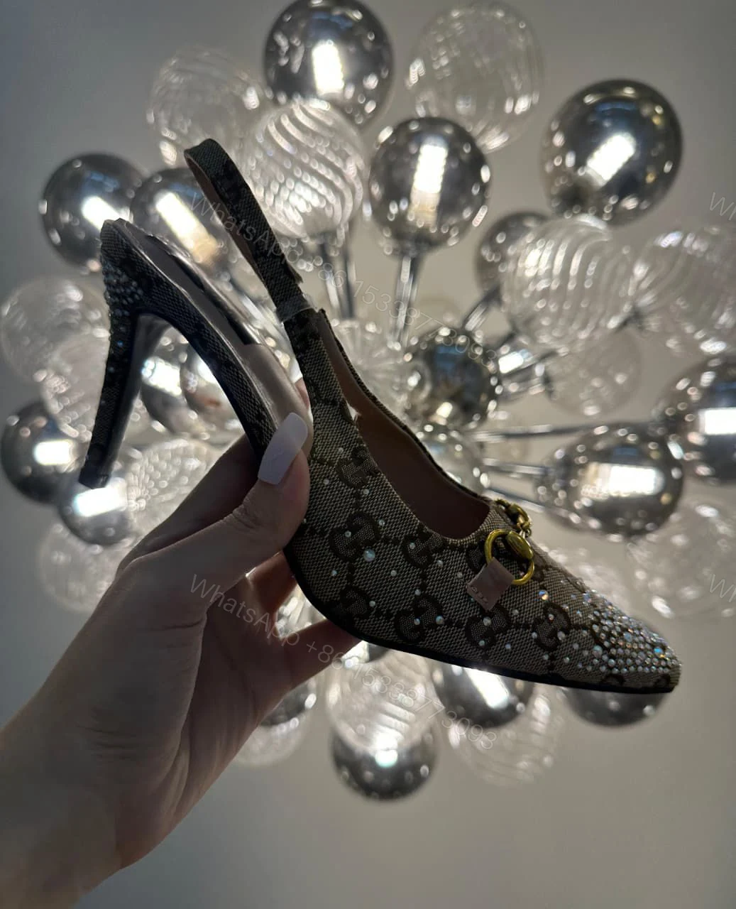 View 34 of FIRST COPY GUCCI LEATHER HEELS