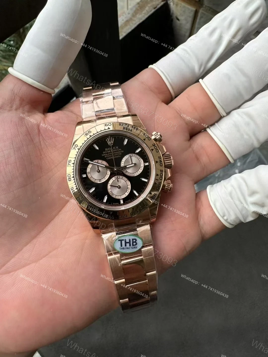 View 3 of Rolex Daytona Super Clone M126505-0001 Rose Gold Black Dial 4131 Movement