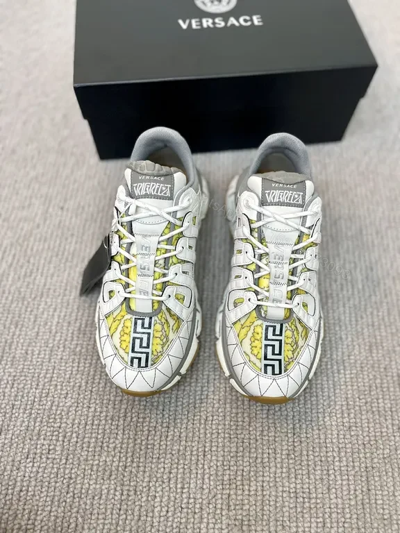View 8 of Bold Leather Versace-look Sneakers: Texture-Forward Comfort