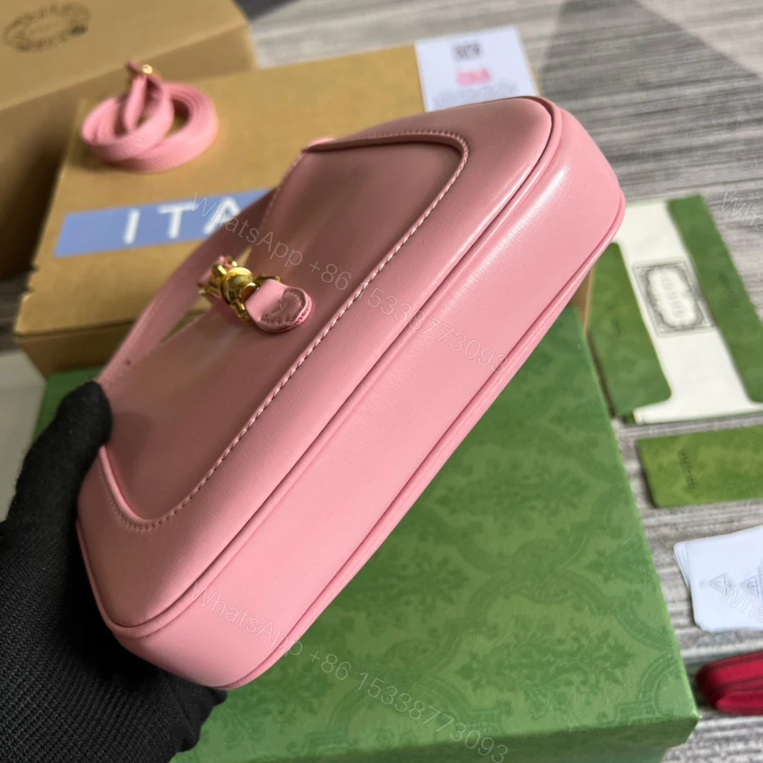 View 6 of GG JACKIE MINI 19 SHOULDER BAG IN PINK PATEL CALFSKIN