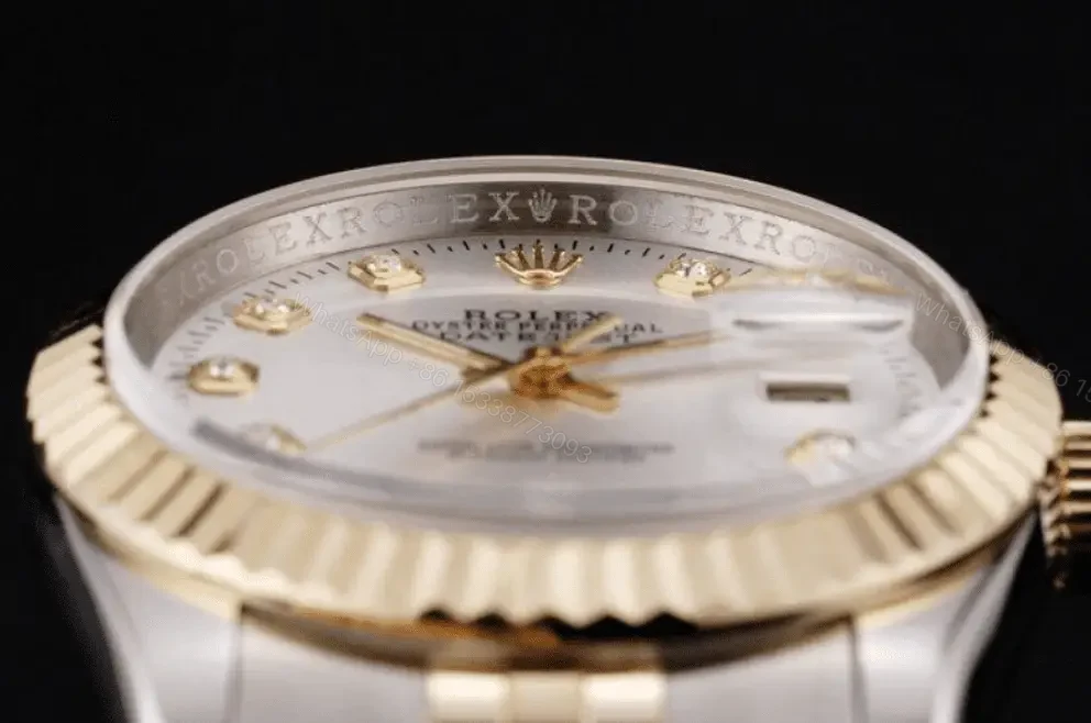View 2 of Swiss Clone Rolex Datejust 36mm Diamonds