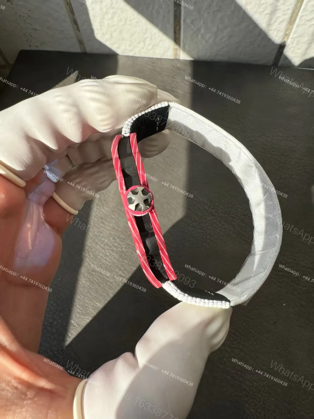 View 9 of Super Clone Richard Mille RM67-02 “Mutaz Barshim” Quartz TPT Skeleton Tourbillon 1:1 Replica Watch with White Strap
