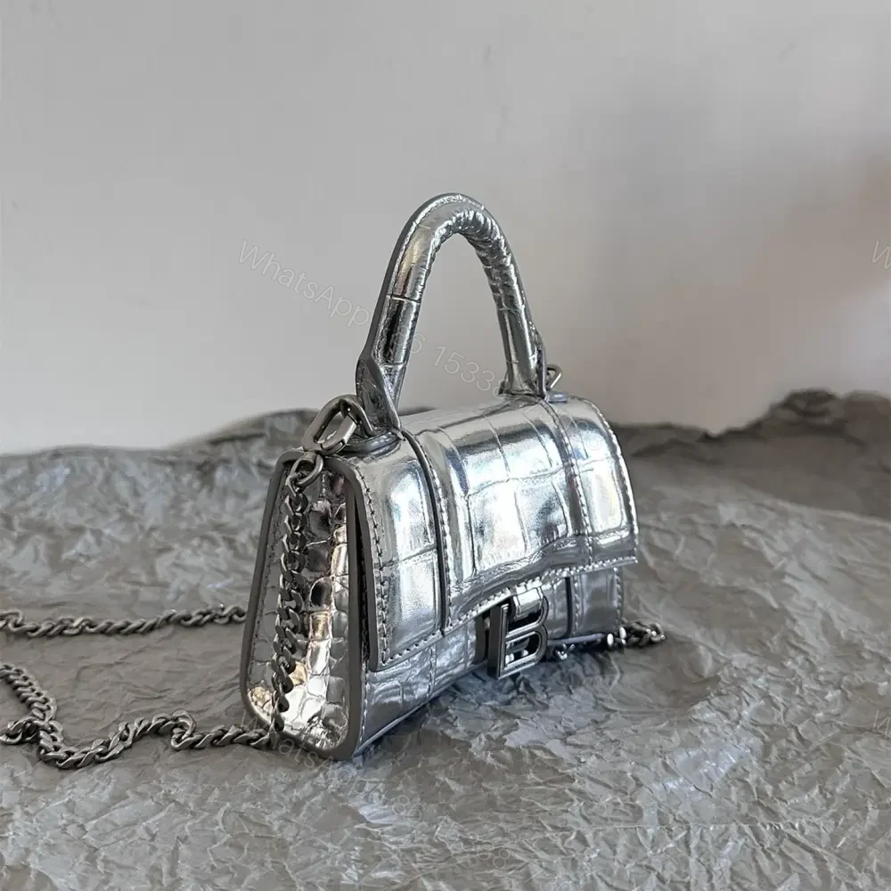 View 3 of 高仿Balenciaga*Nano系列迷你沙漏包銀色