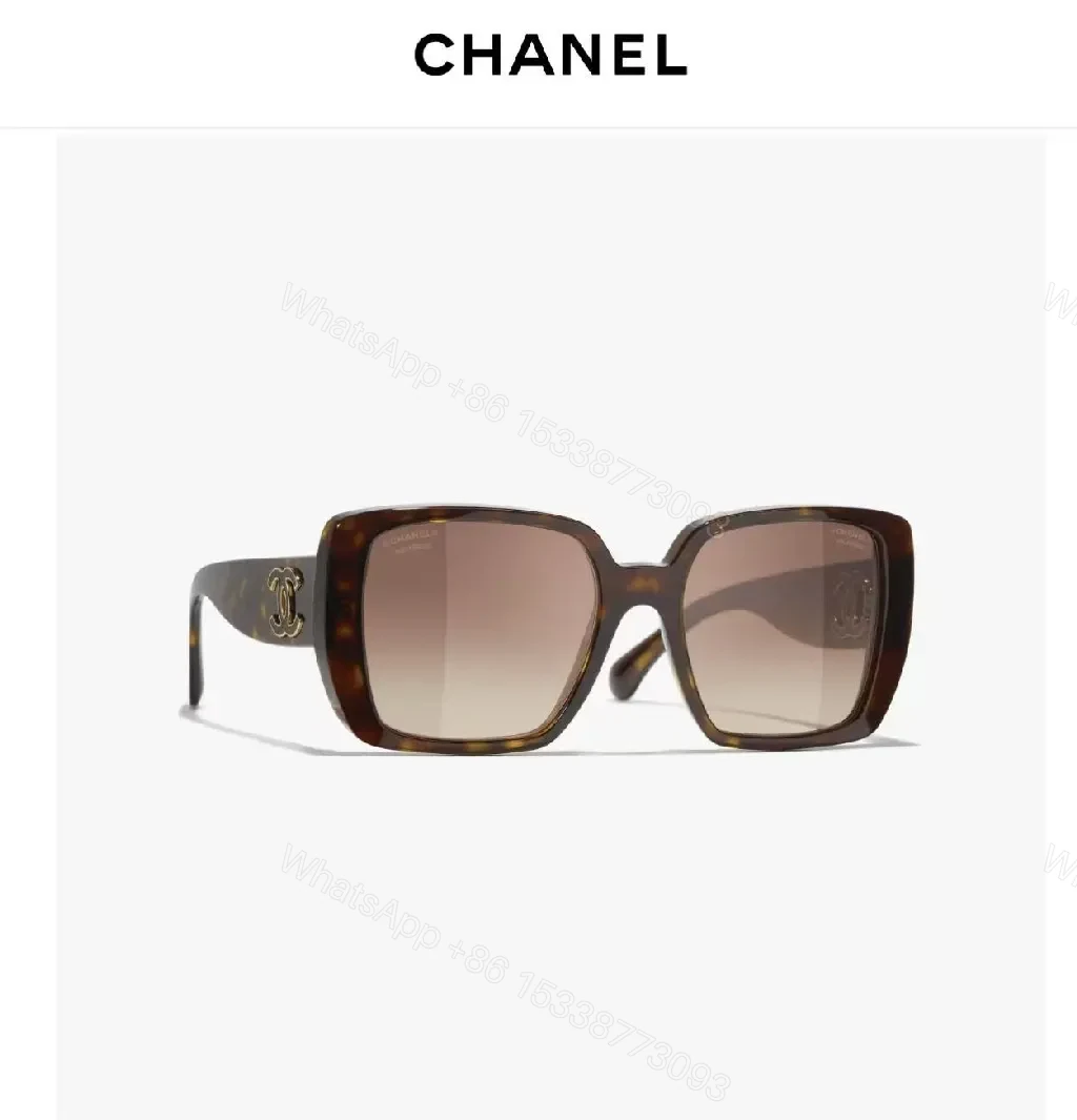 View 3 of Brown Gradient Luxe Sunglasses - Black Frame, Oversized Square, UV400