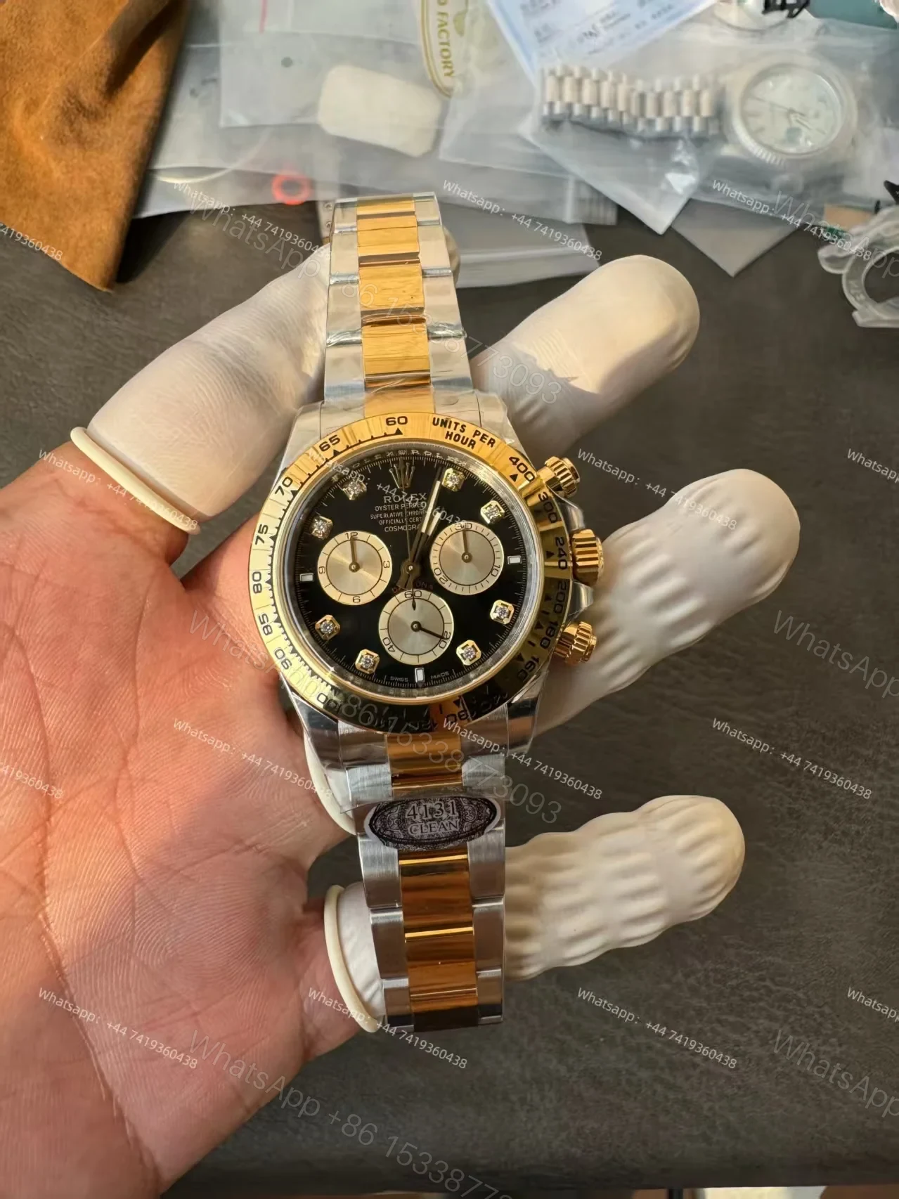 View 2 of Rolex Super Clone Daytona M126503-0002 Black Diamond Dial 4131 Movement