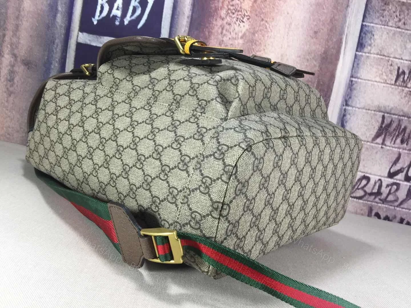 View 3 of Gucci Ophidia cloth backpack