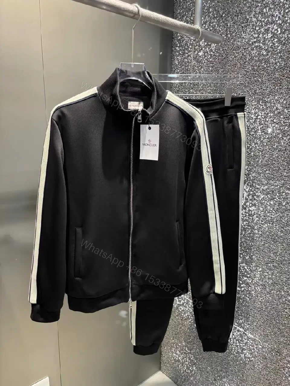 Monochrome Knit Track Set: Sleek, Luxe, Sporty Comfort — view 1