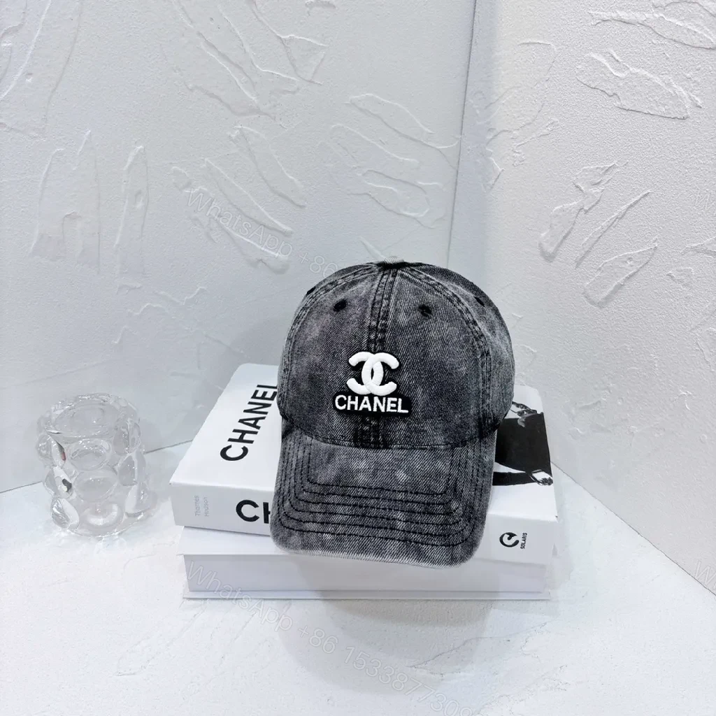View 7 of Denim Chanel Emblem Cap â€” Modern Luxury, Effortless Presence