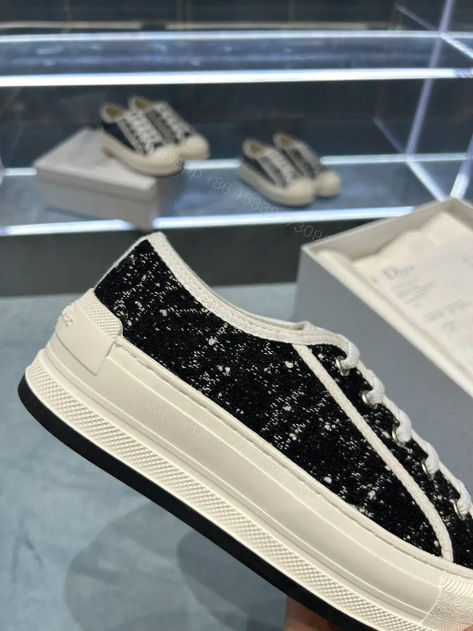 View 6 of Textured Knit Low-Top Sneaker, Premium Streetwear Style