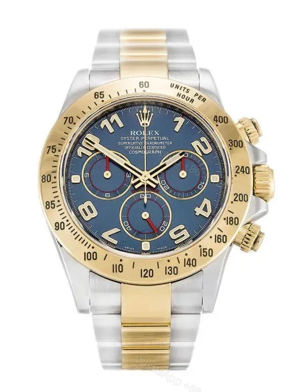 Rolex Daytona Two tone Blue Dial Replica — view 1