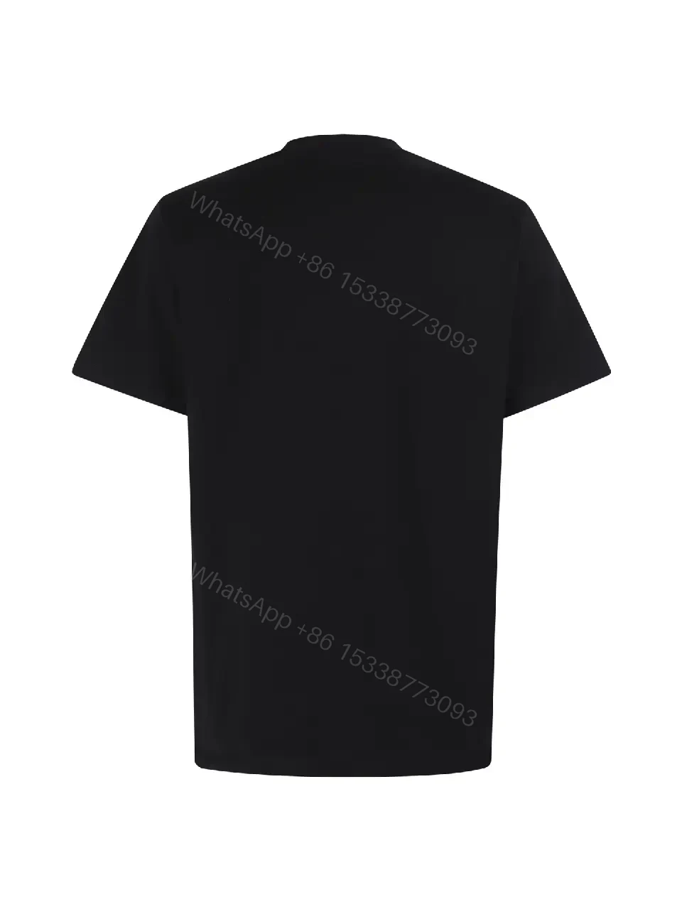 View 4 of Black Cotton Tee with Crest – Subtle Luxe Streetwear Top