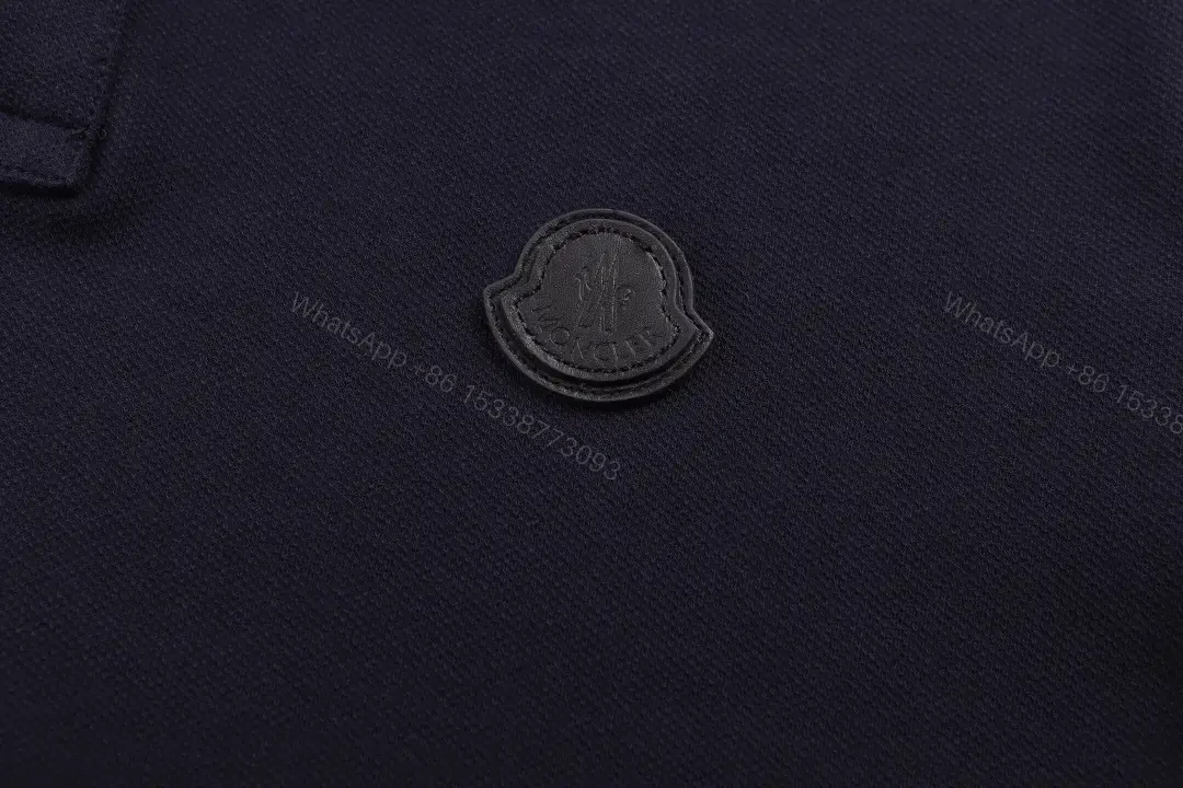 View 5 of Navy Cotton-Piqué Polo: Quiet Luxury Essential Polo