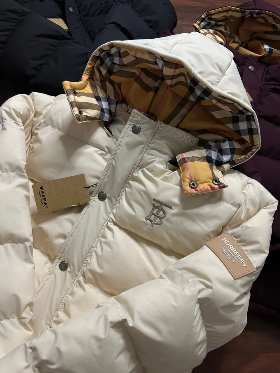 View 3 of FIRST COPY BURBERRY IMPORTED PUFFERS JACKETS