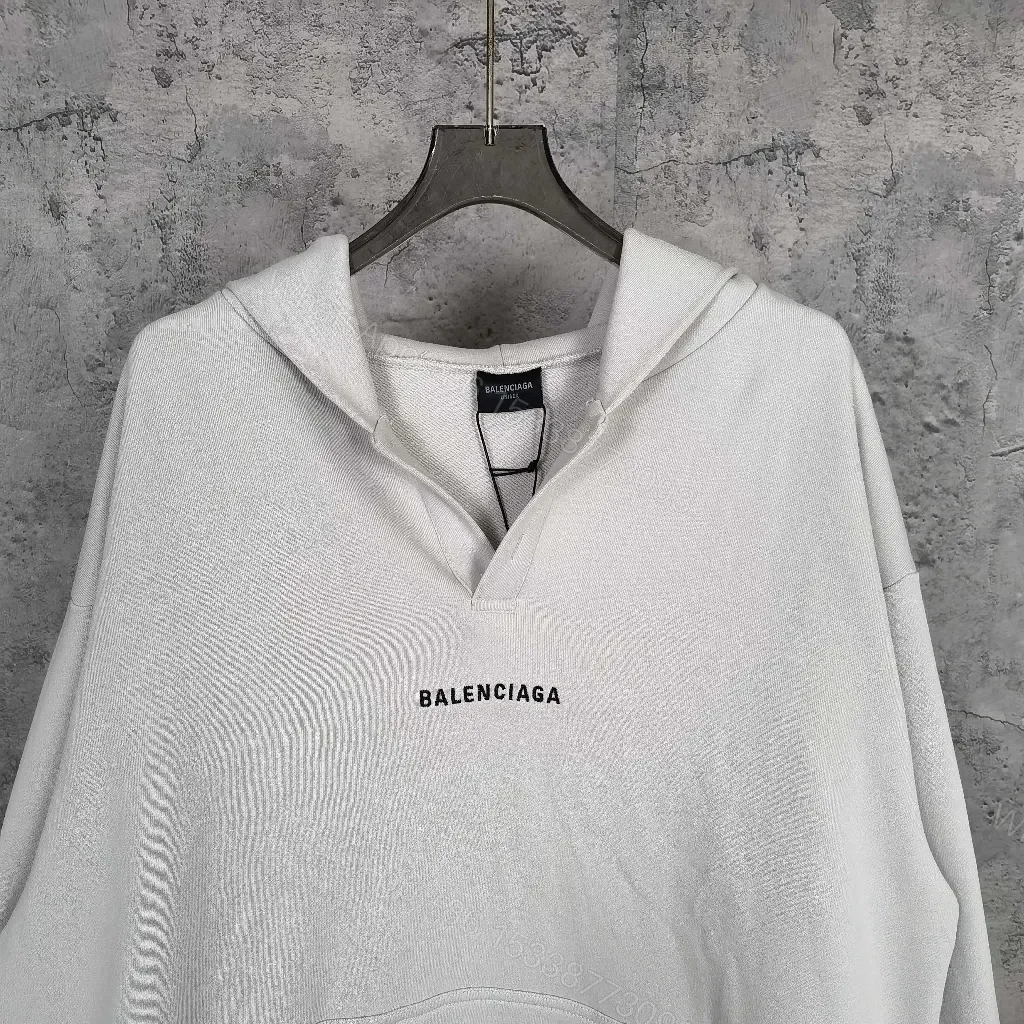 View 12 of Oversized Hoodie in Cream Cotton + Minimalist Logo Essentials