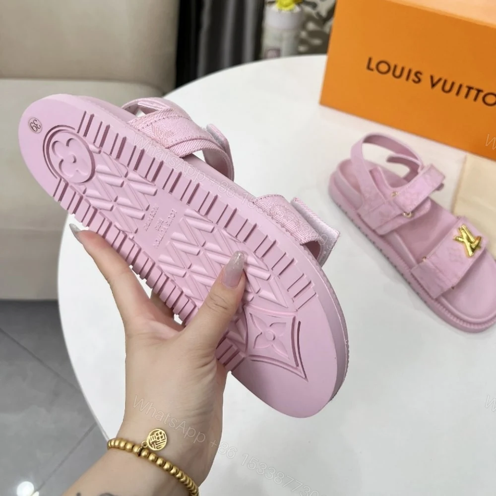 View 5 of LOUIS VUITTON LV SUNSET FLAT COMFORT SANDAL ROSE 1ADIDB