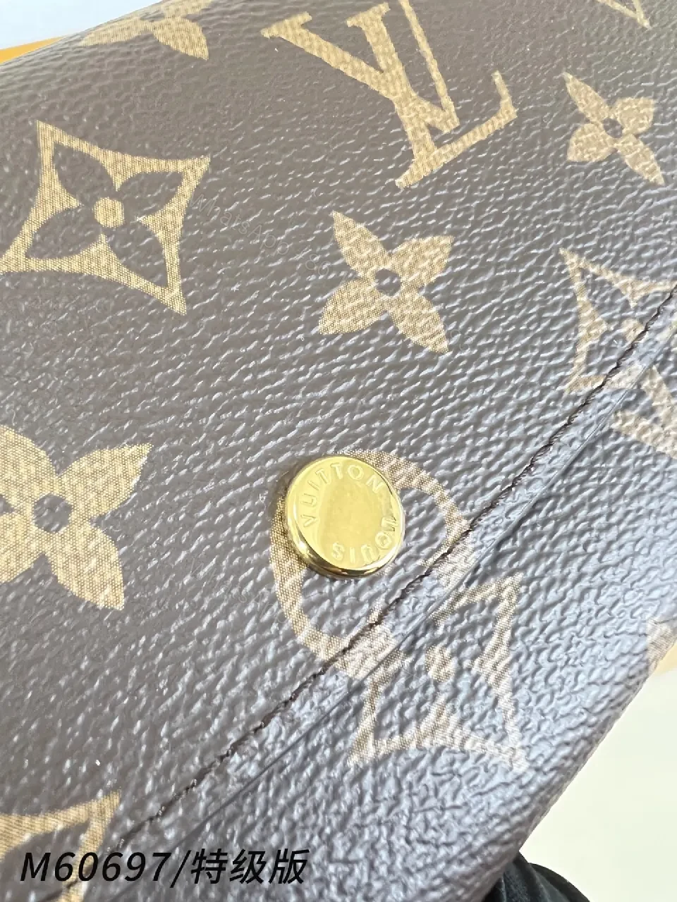 View 3 of Monogram Canvas Slim Wallet with Gold-Hardware Details